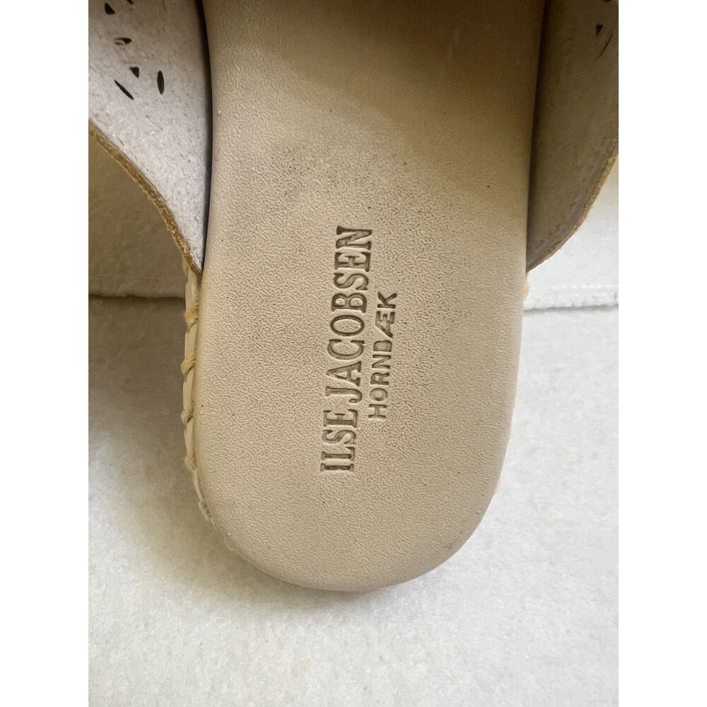 Ilse Jacobsen Hornbeak  Mustard Sandal Lazer Cut Floral EU 41 - Picture 2 of 6